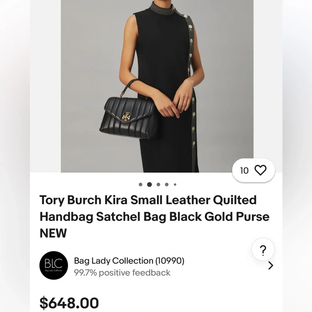 TORY BURCH SMALL KIRA SATCHEL TOP HANDLE BAG - Picture 7 of 14